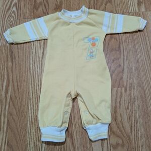 Healthtex Yellow Baby Footie with Giraffe Design